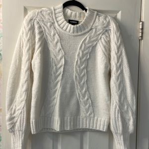 Today’s PRICE DROP EXPRESS white chunky knit sweater size s